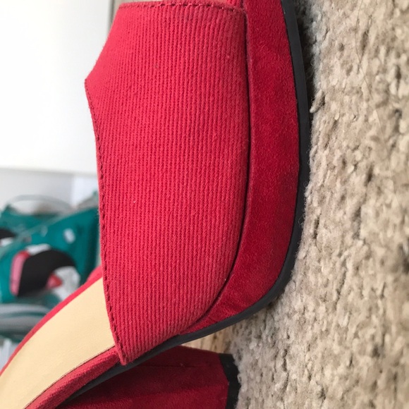 Red Block Heels - Picture 3 of 5
